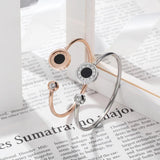 Adjustable Stainless Steel Shell Rotatable Bracelets For Women