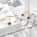 Adjustable Stainless Steel Shell Rotatable Bracelets For Women