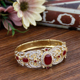 Sunspicems 18K Crystal Cuff Bracelet Bangle for Women