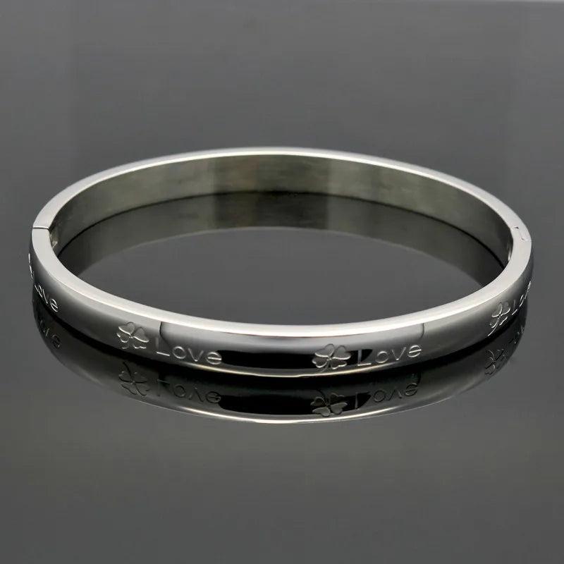Clover Women's 316L Stainless Steel Love Bracelet
