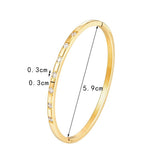 Vintage Prong Crystal Bangle Bracelet Jewelry