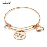 She Believed Inspirational Charm Bangle for Women