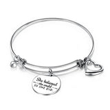 She Believed Inspirational Charm Bangle for Women