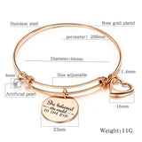She Believed Inspirational Charm Bangle for Women