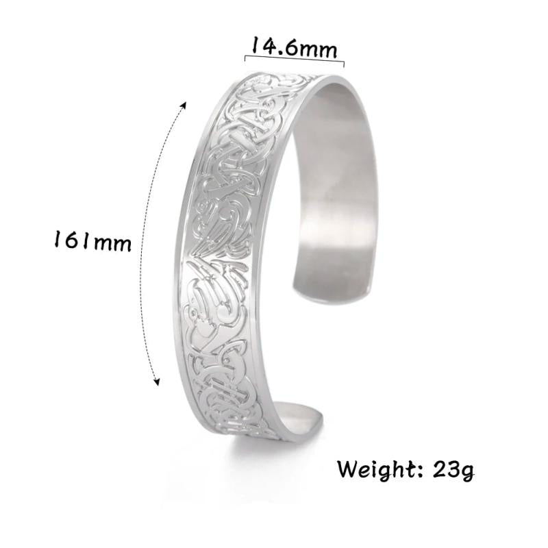 Viking Celtics Knot Cuff Bangles Magnetic Health Care Bracelet