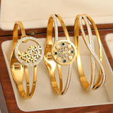 Personality Lion Eyes Stainless Steel Bangles Bracelets for Women