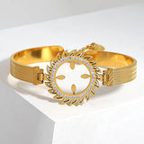 Personality Lion Eyes Stainless Steel Bangles Bracelets for Women