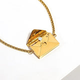 Vintage Story Book Pendant Steel Bracelet for Women