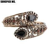 Bohemia Women Bracelet Vintage Flower Resin Bangle Antqiue Turkey Ethni