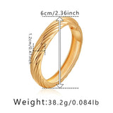 Embossed Lines Cuff Bracelet Alloy Bangle Women's Jewelry