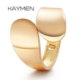 KAYMEN Double Water-drop Metal Cuff Bracelet for Girls Women