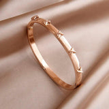 Vintage Stainless Steel Cross Bracelet for Women