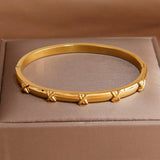Vintage Stainless Steel Cross Bracelet for Women
