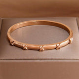 Vintage Stainless Steel Cross Bracelet for Women