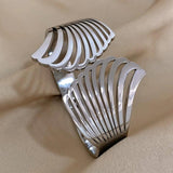 Stainless Steel Wide Bracelet Bangle for Women