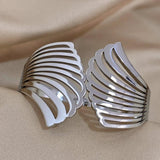 Stainless Steel Wide Bracelet Bangle for Women