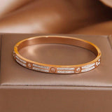 Women's Stainless Steel Crystal Charm Bracelet