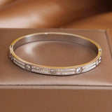 Women's Stainless Steel Crystal Charm Bracelet