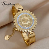Chunky Charm Portrait Coin Bracelet for Women