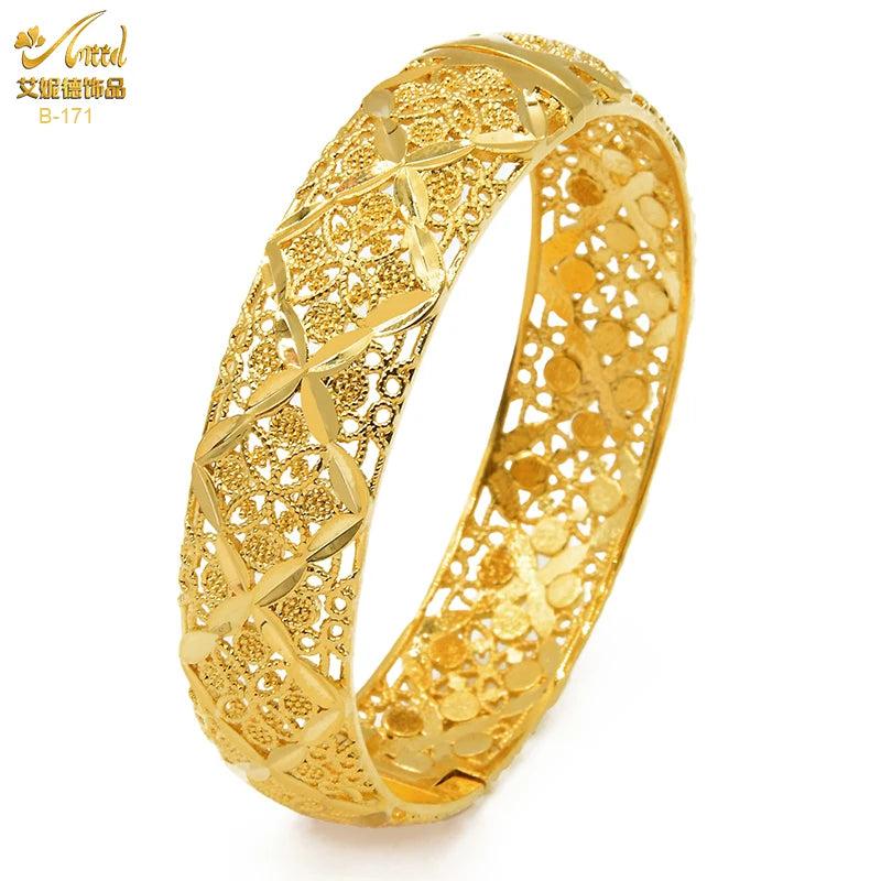 African Bangles Dubai Plated Jewelry Nigerian Wedding