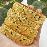 African Bangles Dubai Plated Jewelry Nigerian Wedding