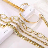 Stainless Steel Bracelet Hand Chain Set for Women