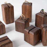 Walnut Ring Earrings Display Tray Jewelry Organizer Holder Stand