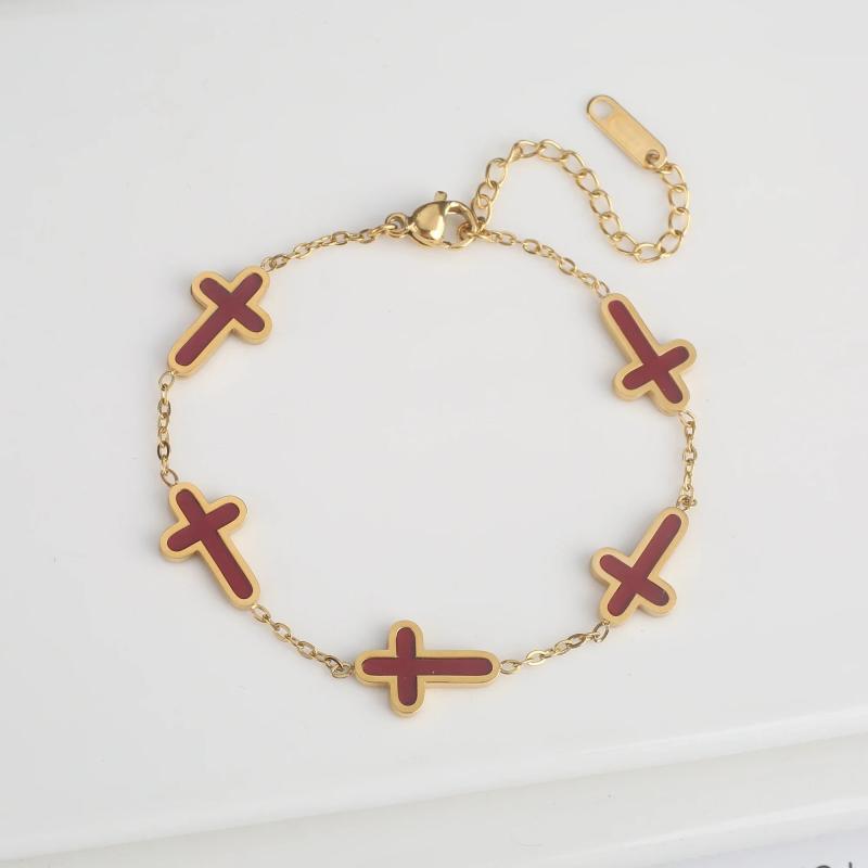 Hot Charm Stainless Steel Cross Necklace Set