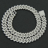 Hip Hop 14MM Cuban Link Chain Necklace Iced Out