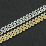 Hip Hop 14MM Cuban Link Chain Necklace Iced Out