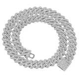 Hip Hop 14MM Cuban Link Chain Necklace Iced Out