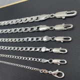 Men's 925 Silver Necklace 2/4/6/8/10/12MM 40-75cm Chain Necklace