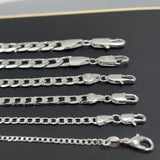 Men's 925 Silver Necklace 2/4/6/8/10/12MM 40-75cm Chain Necklace