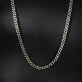 Bling Iced Out 1 Row Rhinestone Miami Cuban Chain Necklace
