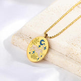Stainless Steel Book Envelope Pendant Choker Necklace