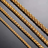 316L Stainless Steel Chain for Women Men 3/4/5mm Wheat Chain DIY Jewelry Making