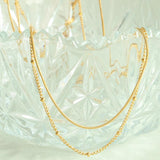 Double Layered Stainless Steel Chain Necklace for Women