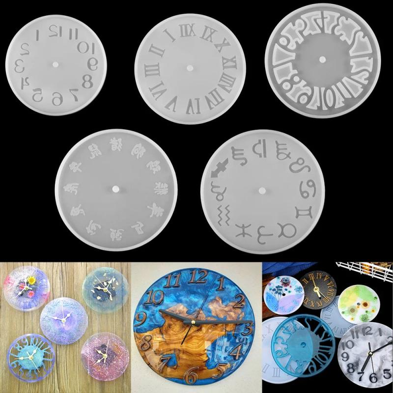 Classic Clock Silicone Mold Arabic Numeral UV Epoxy Resin DIY Home Decor