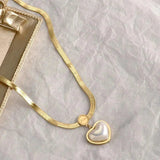 Vintage Heart Necklace for Women French Jewelry