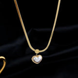 Vintage Heart Necklace for Women French Jewelry