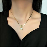 Vintage Heart Necklace for Women French Jewelry