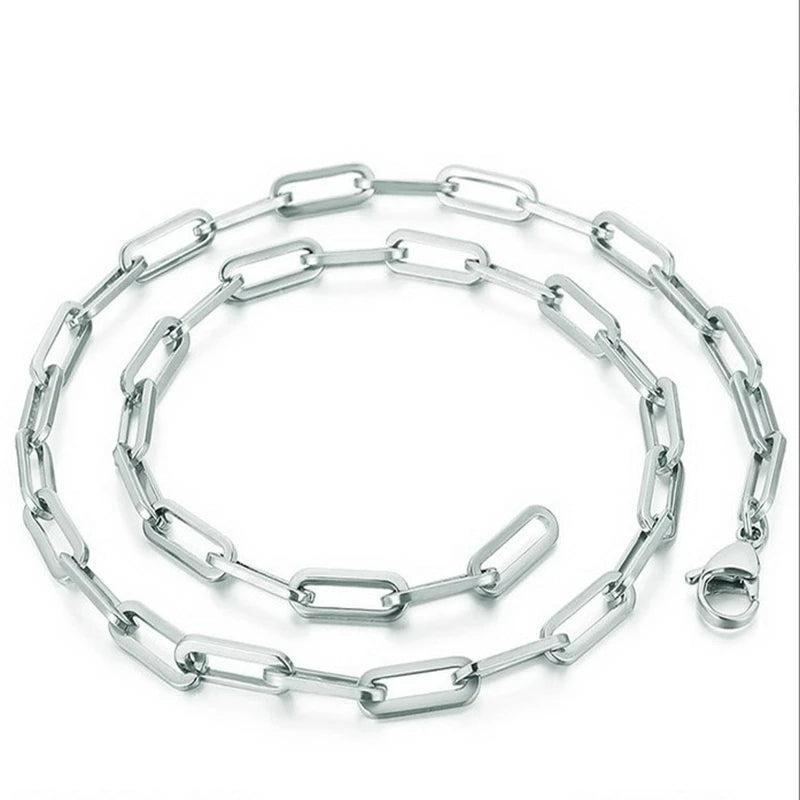 Rectangle Geometric Necklace for Women - Polished Chain Necklace