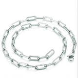 Rectangle Geometric Necklace for Women - Polished Chain Necklace