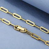 Rectangle Geometric Necklace for Women - Polished Chain Necklace
