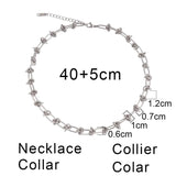 316L Stainless Steel Women's Choker Necklace Thick Chain Knot Jewelry