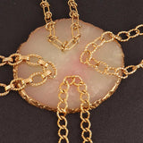 316L Stainless Steel Women's Choker Necklace Thick Chain Knot Jewelry
