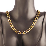 316L Stainless Steel Women's Choker Necklace Thick Chain Knot Jewelry