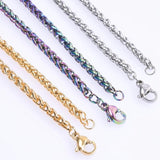 2pcs Stainless Steel Chain Necklaces for DIY Bracelets