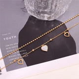 Heart Pendant Necklace for Women, Zircon Hollow, Clavicle Chain Gift
