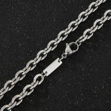 Square Chain Necklace Stainless Steel Polished O-Chain Link